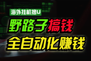 （1036期）海外挂机撸U新平台，日赚8-15美元，全程无人值守，可批量放大，工作室内…