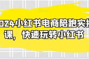 2024小红书电商陪跑实操课，快速玩转小红书，超过20节精细化课程