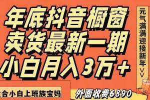 最新一期抖音橱窗冬季卖货小白单账号月入3万+在家也做，无成本只需执行即可