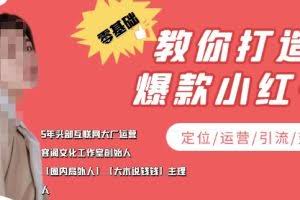 学做小红书自媒体从0到1，零基础教你打造爆款小红书（定位/运营/引流/变现）