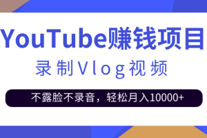 录制Vlog视频发布到Youtube，不露脸不录音，轻松月入10000+【视频教程】