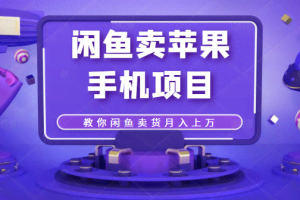 闲鱼卖苹果手机项目，教你闲鱼卖货月入上万