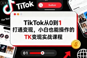 TikTok从0到1打通变现，小白也能操作的TK变现实战课程