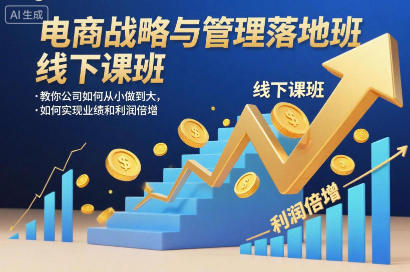 电商战略与管理落地班线下课,教你公司如何从小做到大,如何实现业绩和利润倍增【录音】