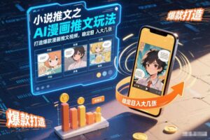 小说推文之AI漫画推文玩法，打造爆款漫画推文视频，稳定日入大几张