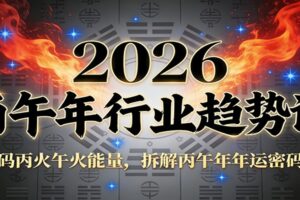 公众号付费文章：2026丙午年行业趋势课：解码丙火午火能量，拆解丙午年年运密码源