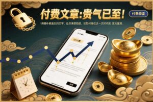 付费文章:贵气已至!用最朴素直白的文字,让你清楚知道,该如何接住这一次时代的泼天富贵