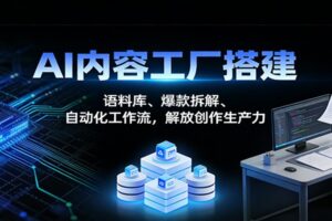 AI内容工厂搭建：语料库、爆款拆解、自动化工作流，解放创作生产力