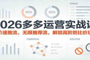 2026多多运营实战课：出价速推流，无限推荐流，解锁高阶防比价玩法（更新）