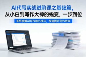 AI代写实战进阶课之基础篇，从小白到写作大神的蜕变，一步到位【揭秘】