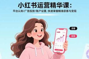 (17468期)小红书运营精华课-更新:平台认知/广告投放/账户设置,快速掌握精准获客与变现