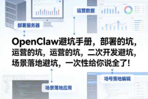 OpenClaw小龙虾避坑手册,部署的坑,运营的坑,二次开发避坑,场景落地避坑,一次性给你说全了!